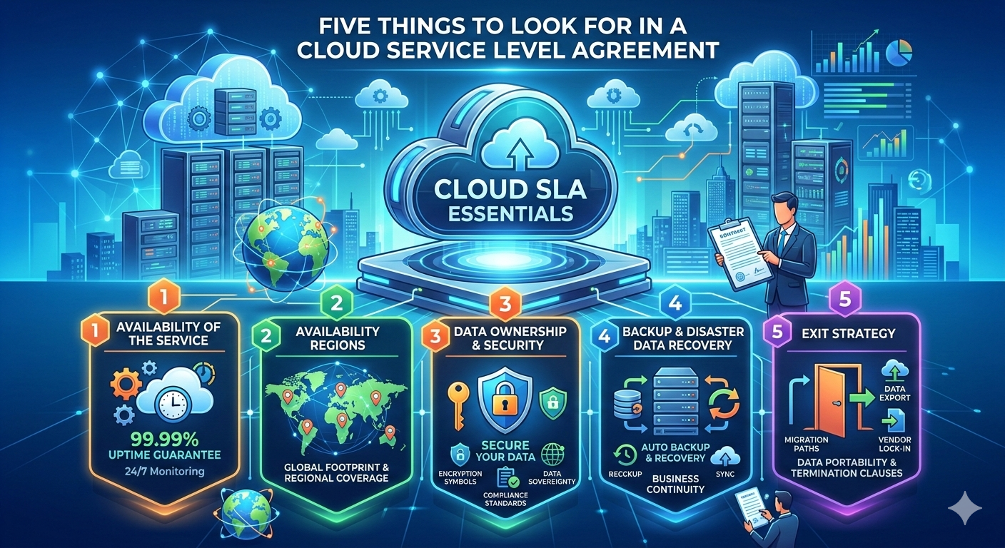 Five Things To Look For In A Cloud Service Level Agreement